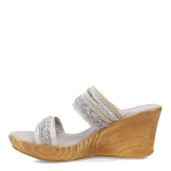 Wedges*Onex Women's , Tabitha Sandal Silver Mix