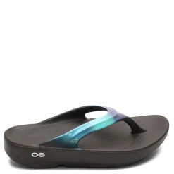Flip Flops*OOFOS Women's , OOlala Luxe Sandal Blue Multi