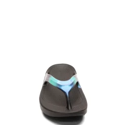 Flip Flops*OOFOS Women's , OOlala Luxe Sandal Blue Multi