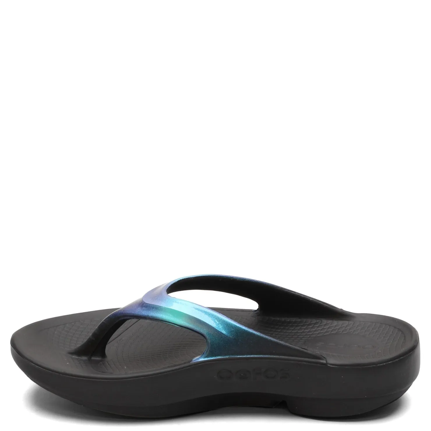Flip Flops*OOFOS Women's , OOlala Luxe Sandal Blue Multi