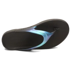 Flip Flops*OOFOS Women's , OOlala Luxe Sandal Blue Multi