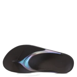 Flip Flops*OOFOS Women's , OOlala Luxe Sandal Midnight Spectre