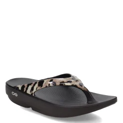 Flip Flops*OOFOS Women's , OOlala Sandal Cheetah