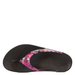 Flip Flops*OOFOS Women's , OOlala Sandal Neon Rose