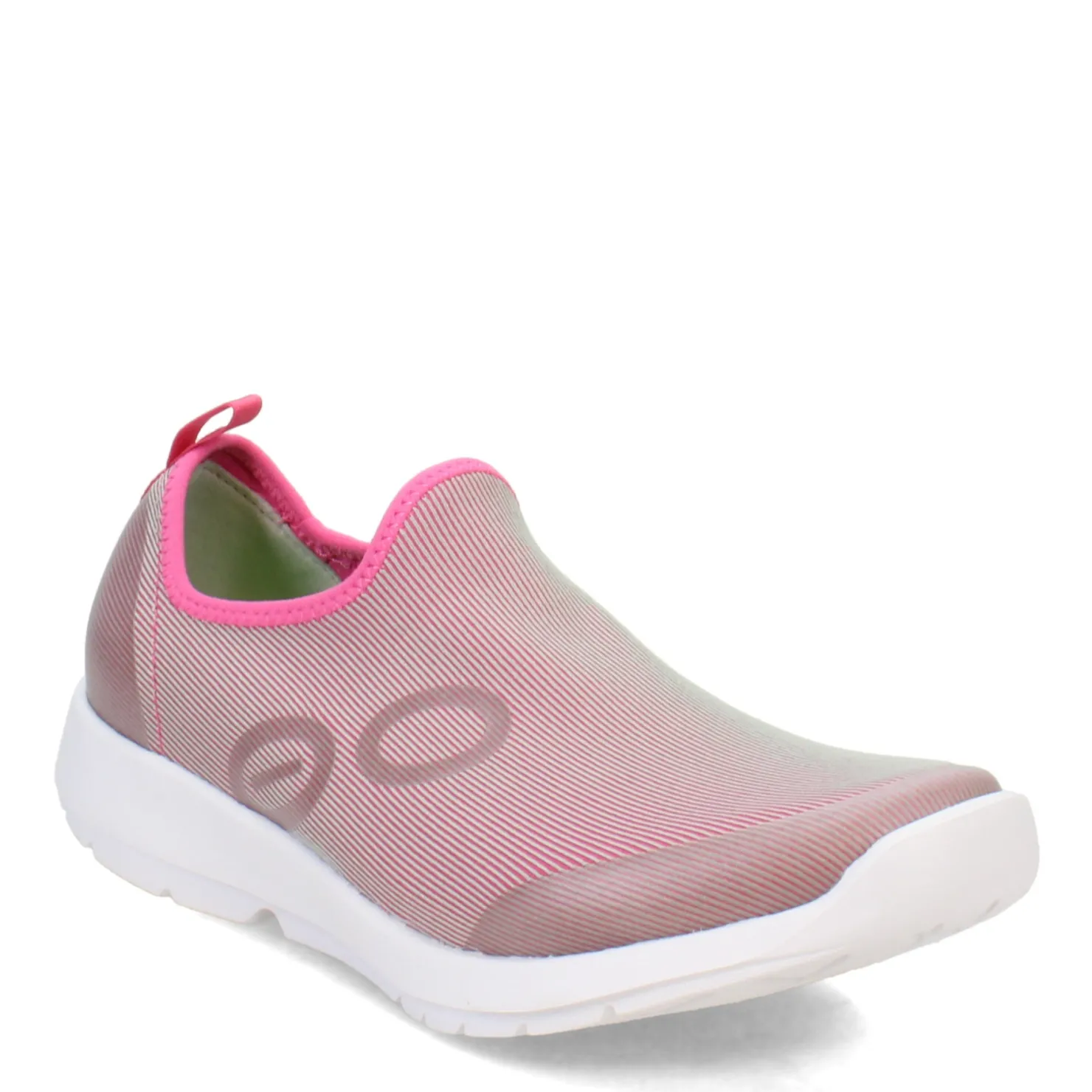 Fashion & Street*OOFOS Women's , OOmg Sport Sneaker White / Fuchsia