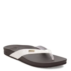 Flip Flops*Reef Women's , Cushion Bounce Court Thong Sandal Brown Sassy