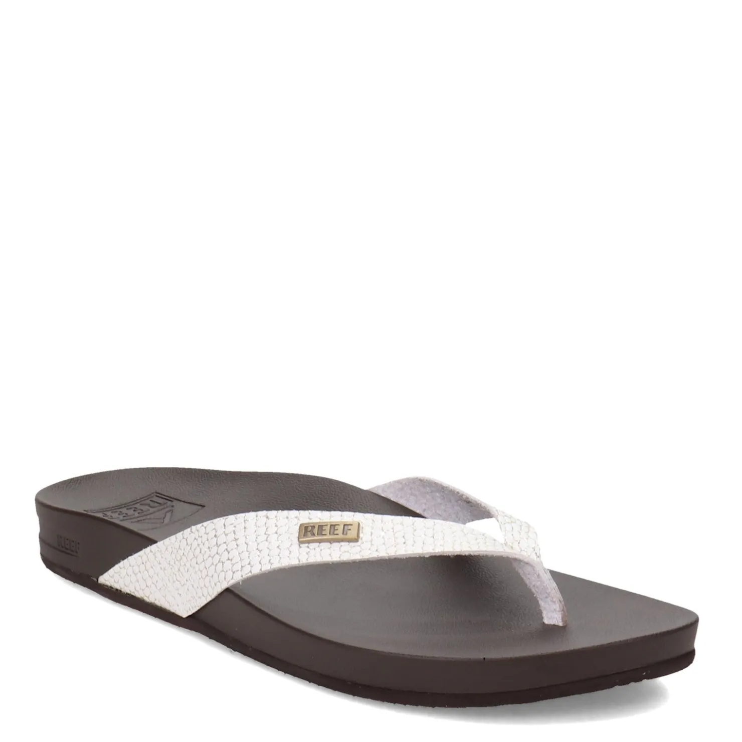 Flip Flops*Reef Women's , Cushion Bounce Court Thong Sandal Brown Sassy