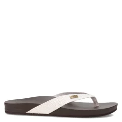 Flip Flops*Reef Women's , Cushion Bounce Court Thong Sandal Brown Sassy