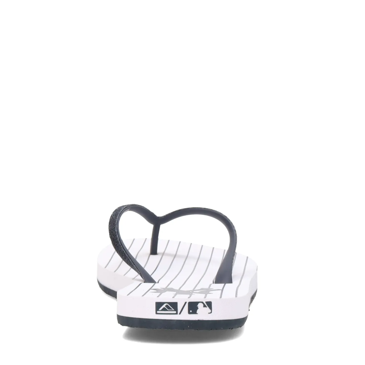 Flip Flops*Reef Women's , Cushion Bounce Stargazer Sandal Mlb White Yankees