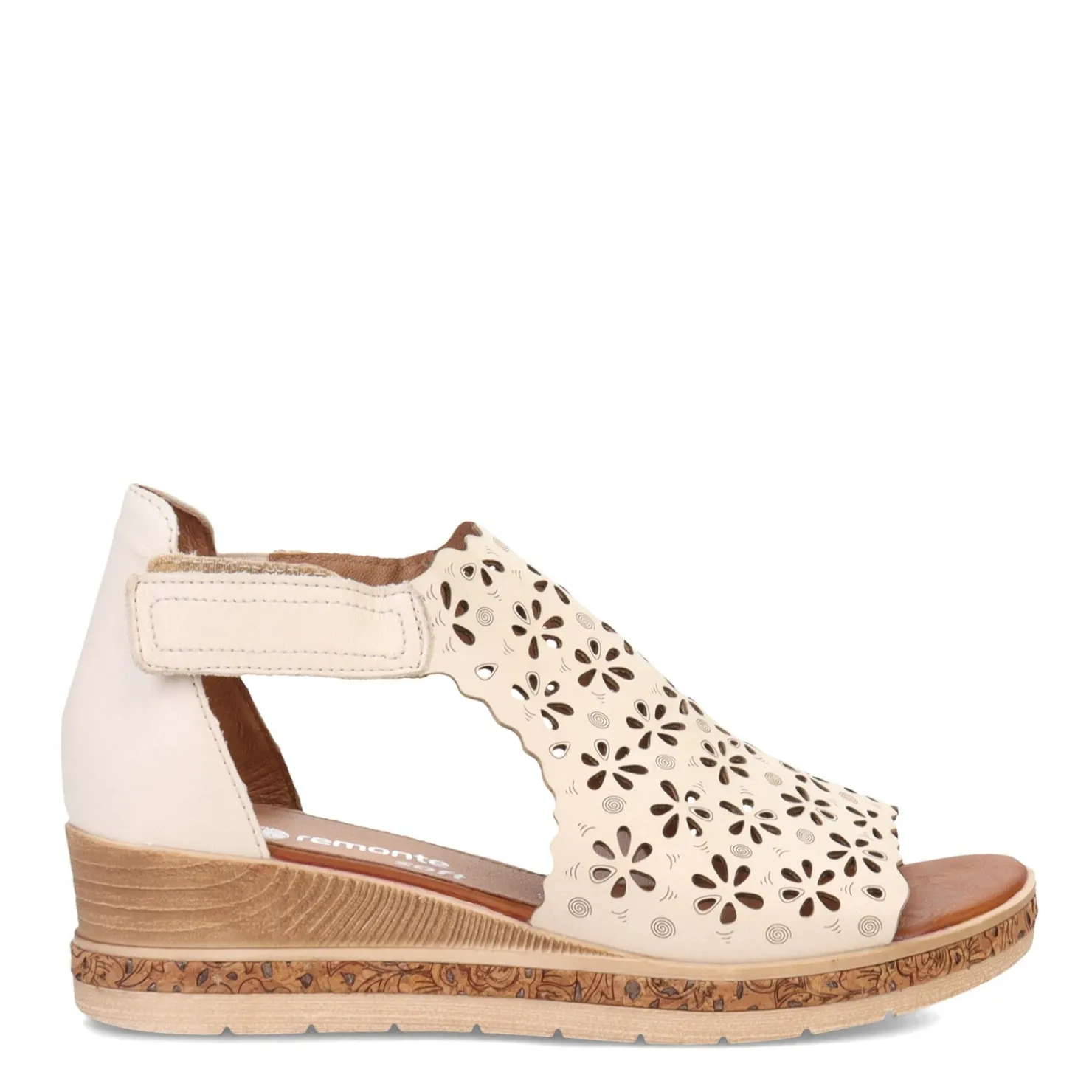 Wedges*Remonte Women's , D3056 Sandal Porzellan