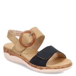 Footbed Sandals*Remonte Women's , Rock Sandal Pazifik