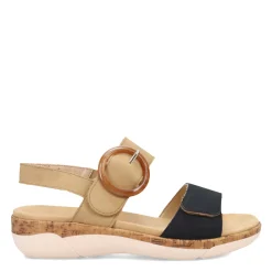 Footbed Sandals*Remonte Women's , Rock Sandal Pazifik