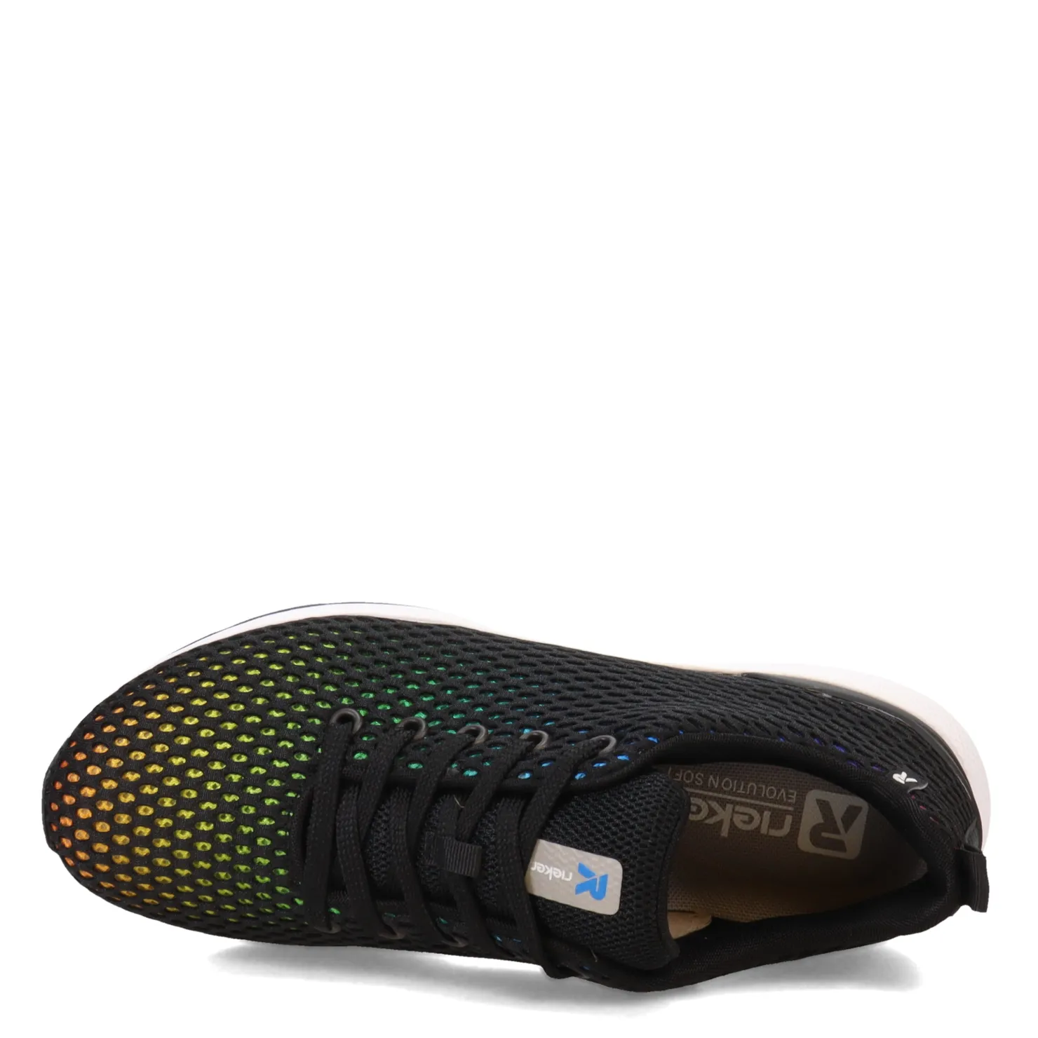 Fashion & Street*Rieker Women's , Athina Sneaker Black Rainbow Multi