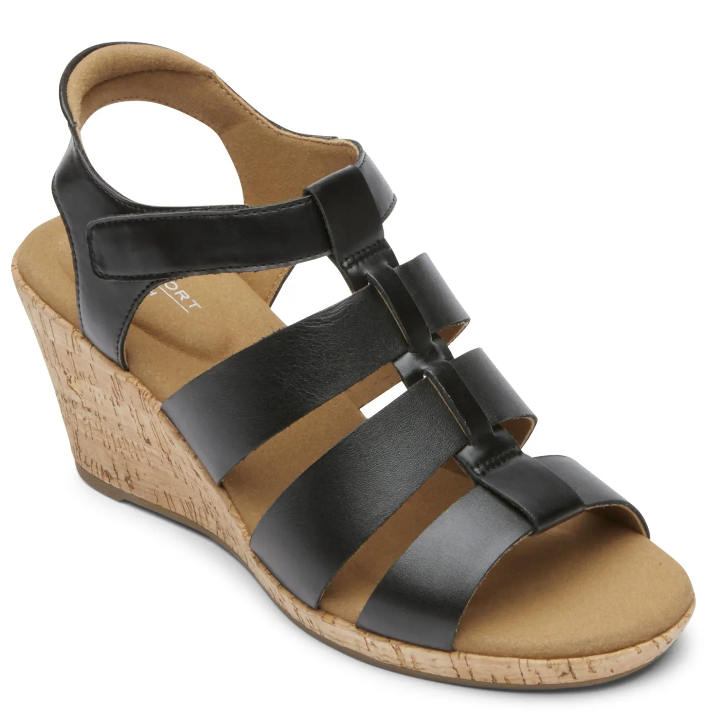 Wedges*Rockport Women's , Briah Gladiator Sandal Black