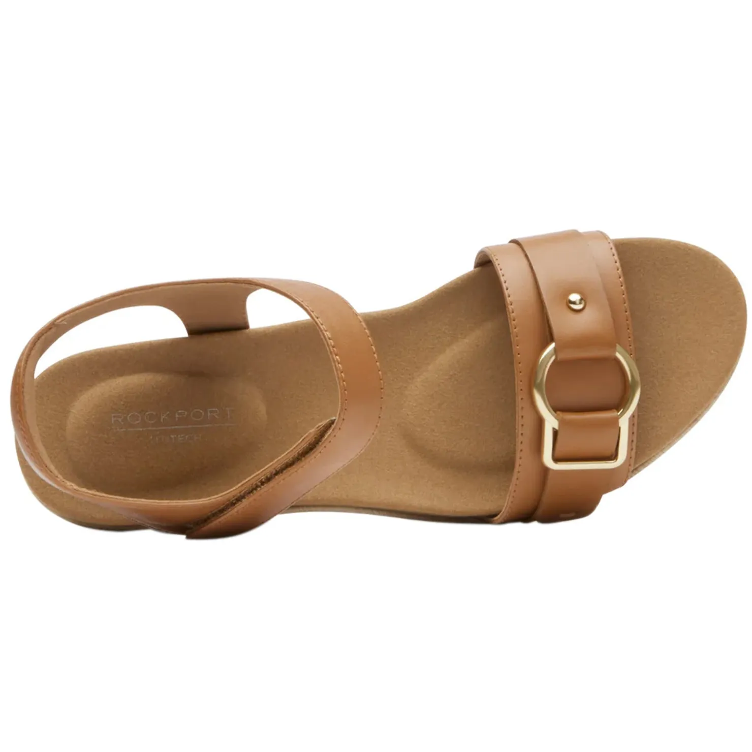 Wedges*Rockport Women's , Briah II Two Band Sandal Brown