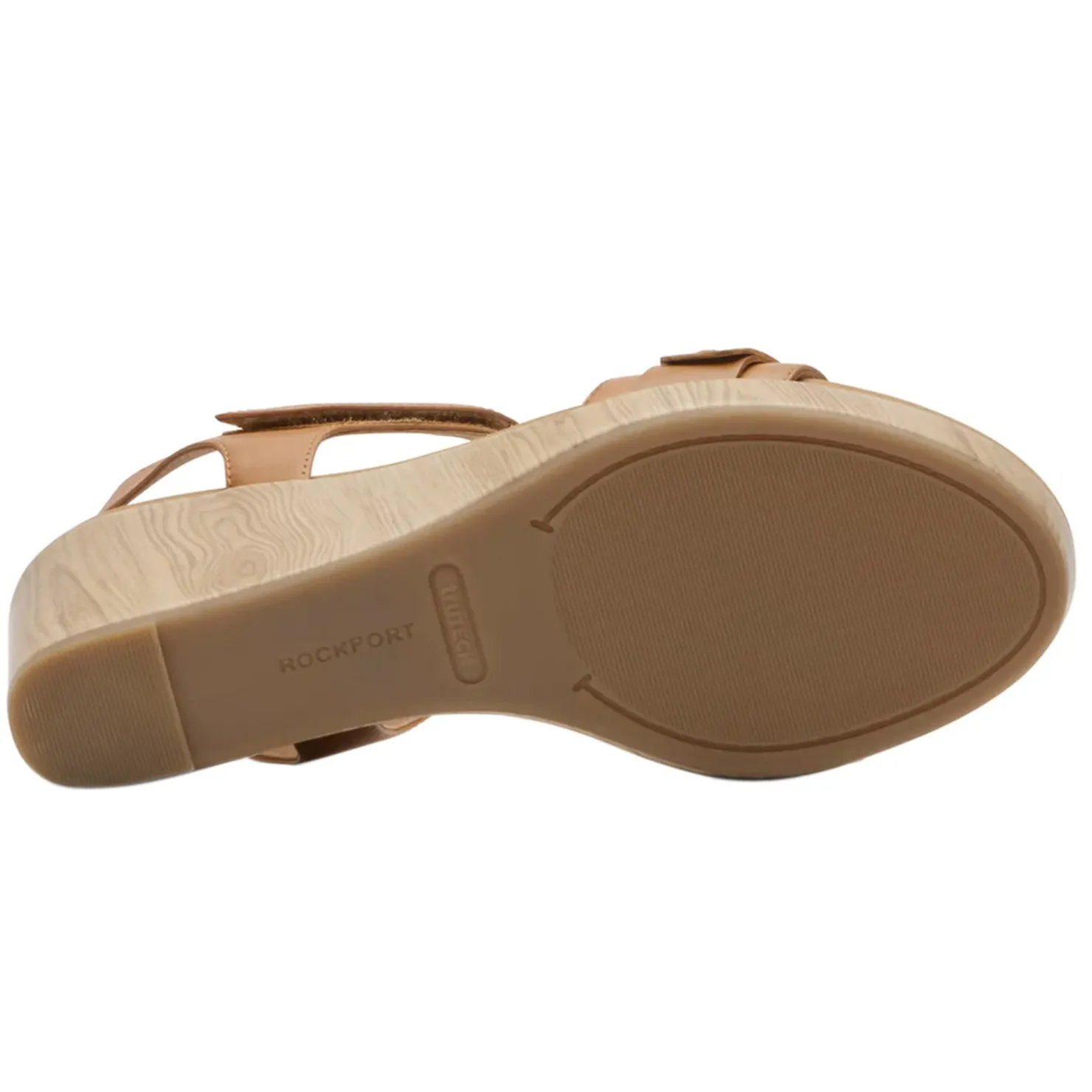 Wedges*Rockport Women's , Briah II Two Band Sandal Brown