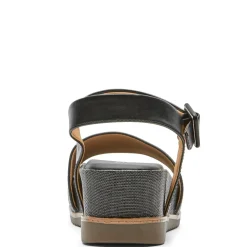 Wedges*Rockport Women's , Delanie Sandal Black