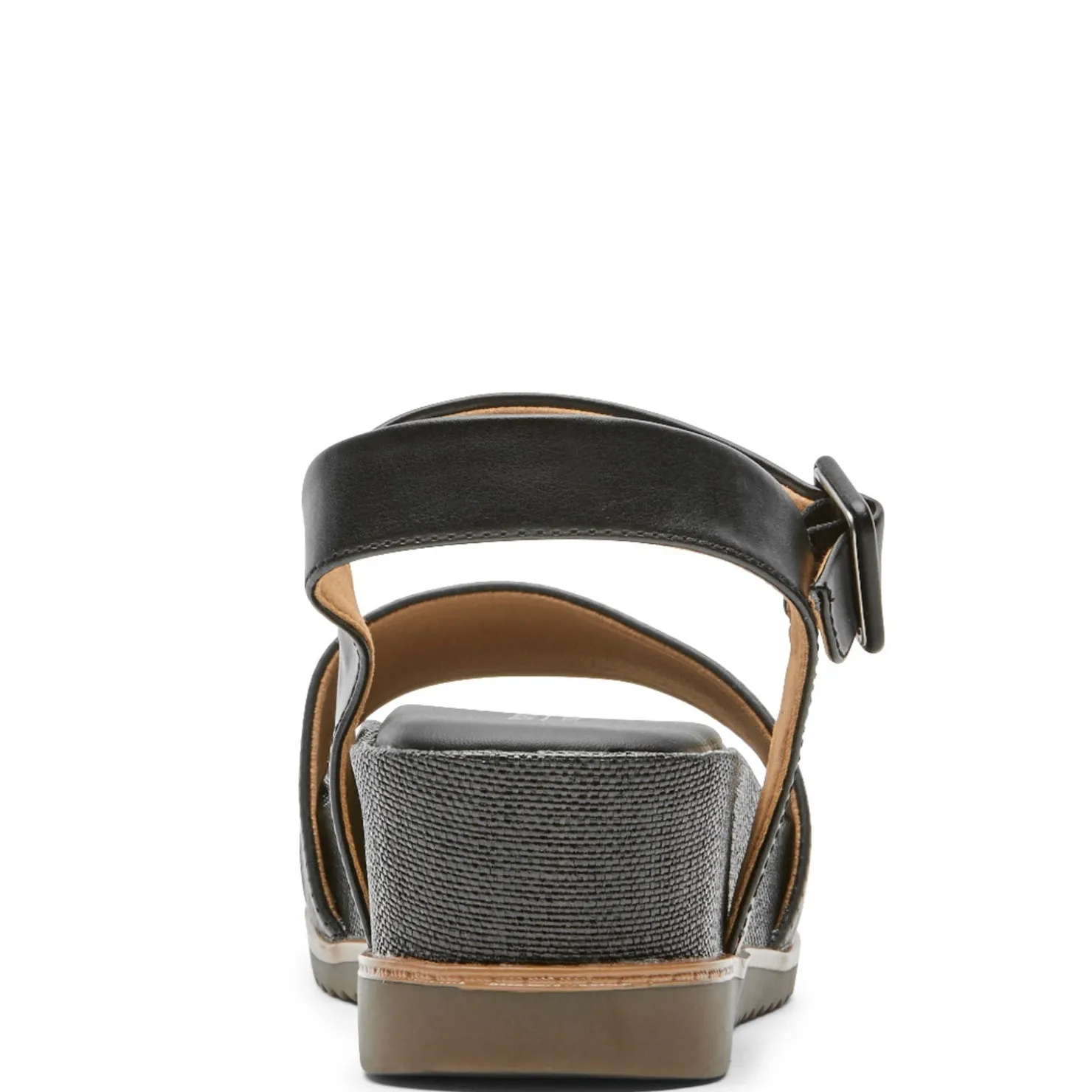 Wedges*Rockport Women's , Delanie Sandal Black