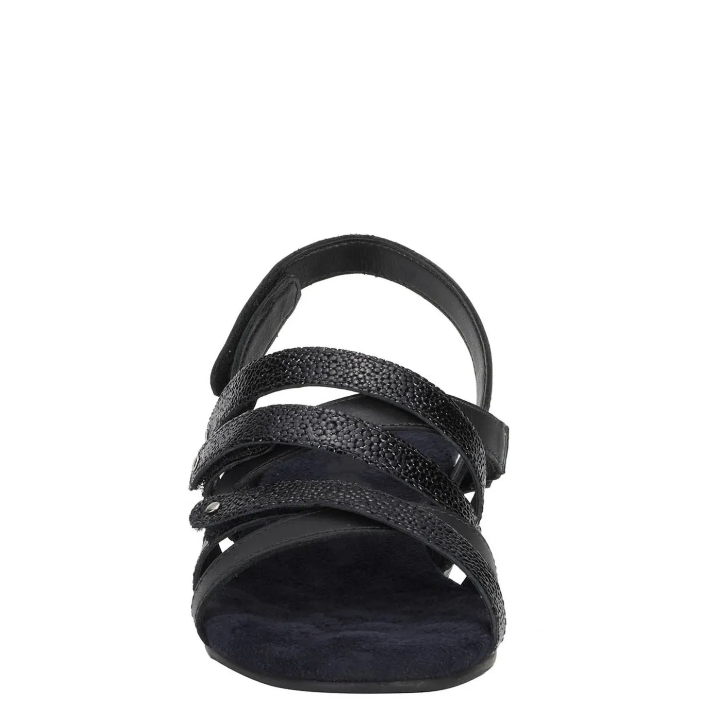 Heeled Sandals*Ros Hommerson Women's , Breeze Sandal Black Pebble Patent Leather