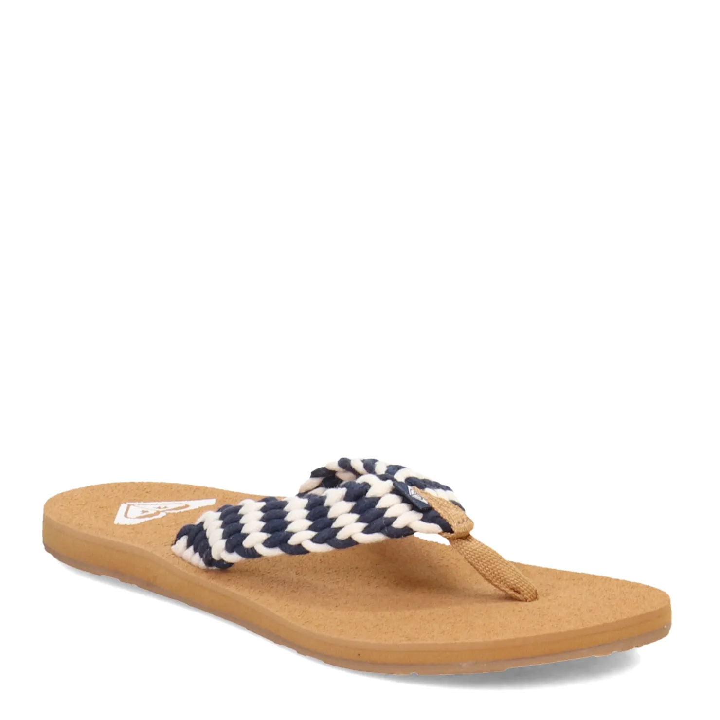 Flip Flops*Roxy Women's , Porto III Sandal Navy White