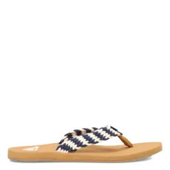 Flip Flops*Roxy Women's , Porto III Sandal Navy White