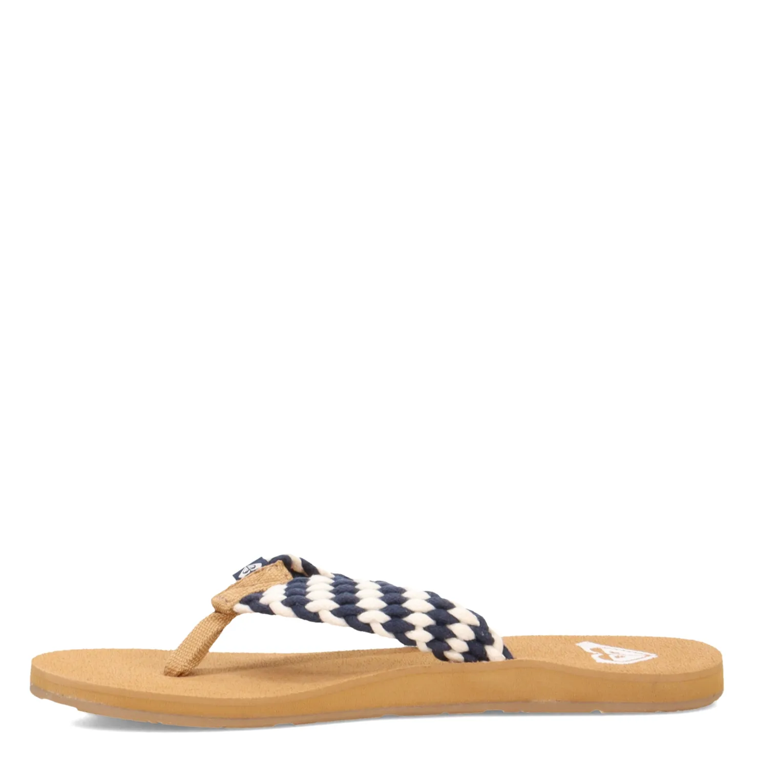 Flip Flops*Roxy Women's , Porto III Sandal Navy White