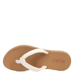 Flip Flops*Roxy Women's , Solana Sandal White