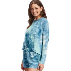 Tops*Roxy Women's , Sunshine Spirit Tie-Dye Top Blue Multi