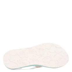 Flip Flops*Roxy Women's , Vista Loreto Flip Flop White Blue