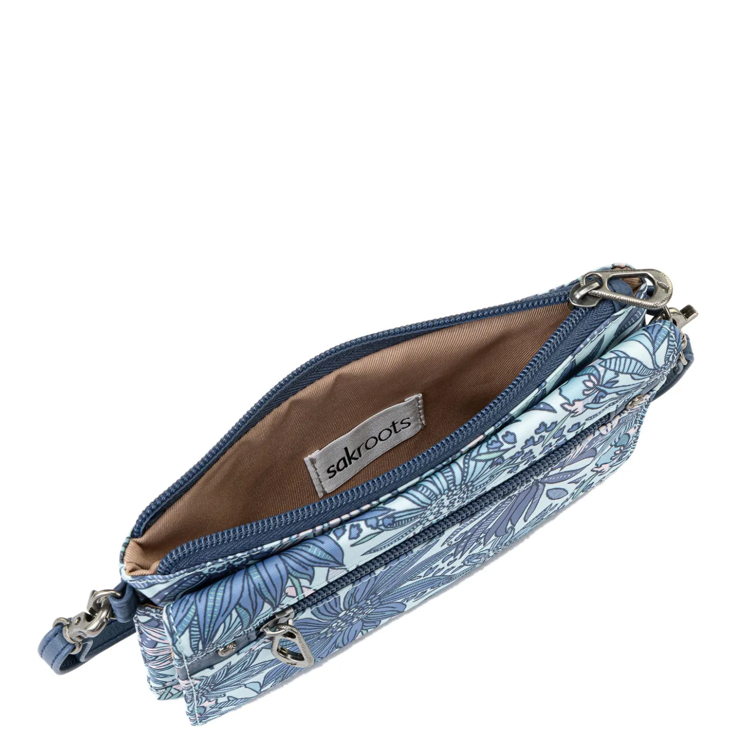 Handbags*The Sak Women's Sakroots, Corin Flap Smartphone Crossbody Denim Flower Garden