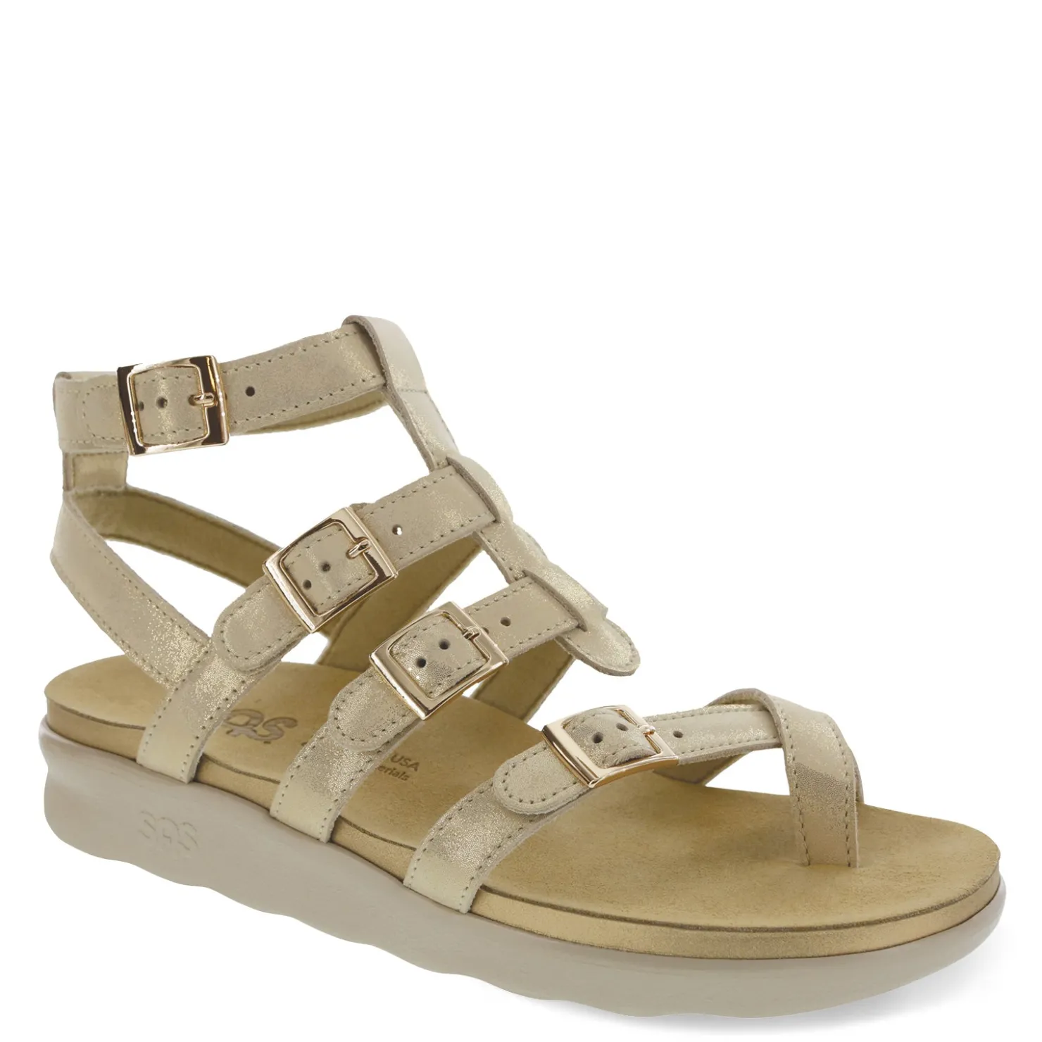 Footbed Sandals*SAS Women's , Aria Sandal Soft Gold