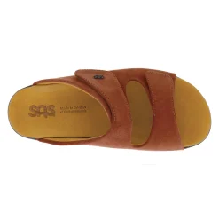 Footbed Sandals*SAS Women's , Cozy Slide Sandal Rust