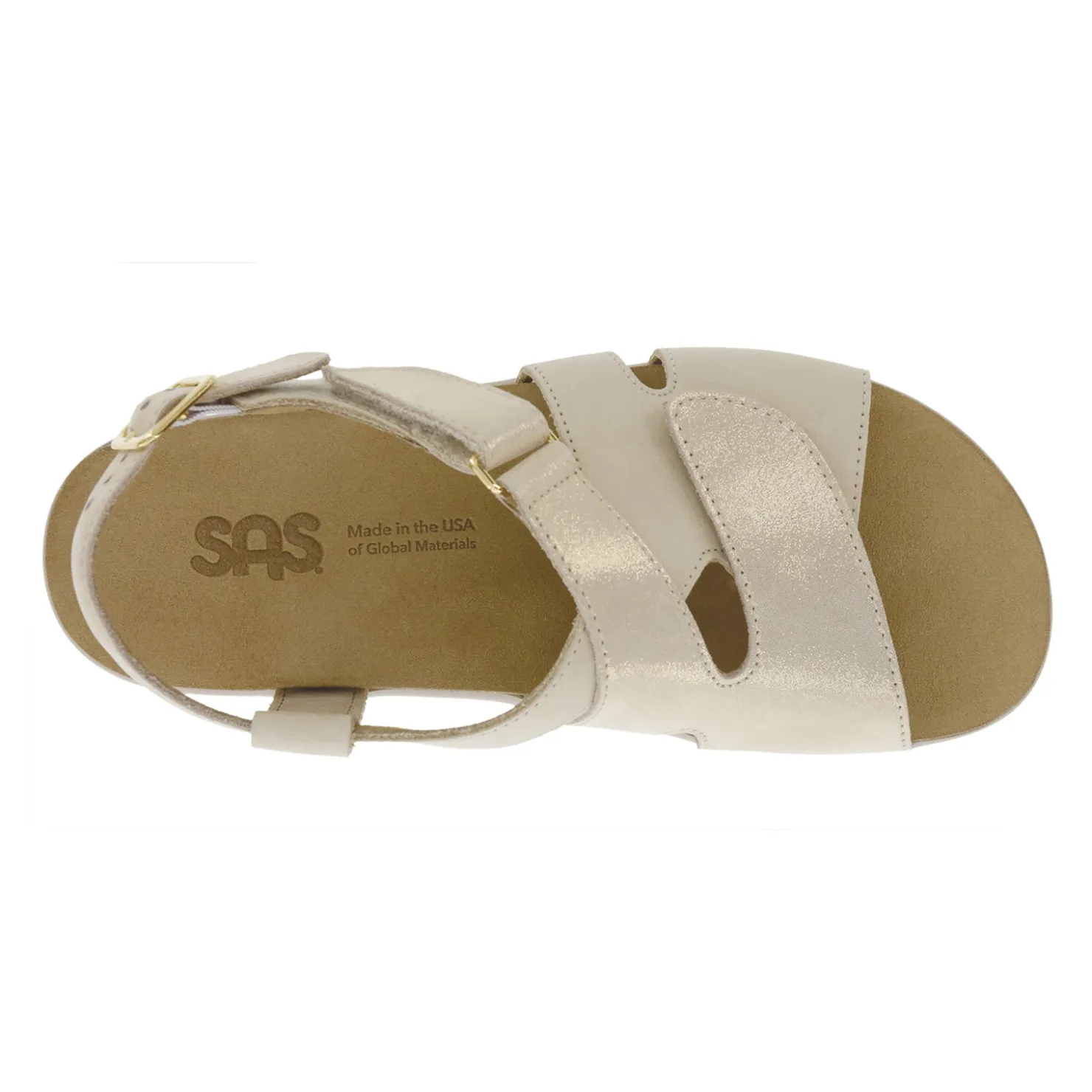 Footbed Sandals*SAS Women's , Huggy Sandal Soft Gold
