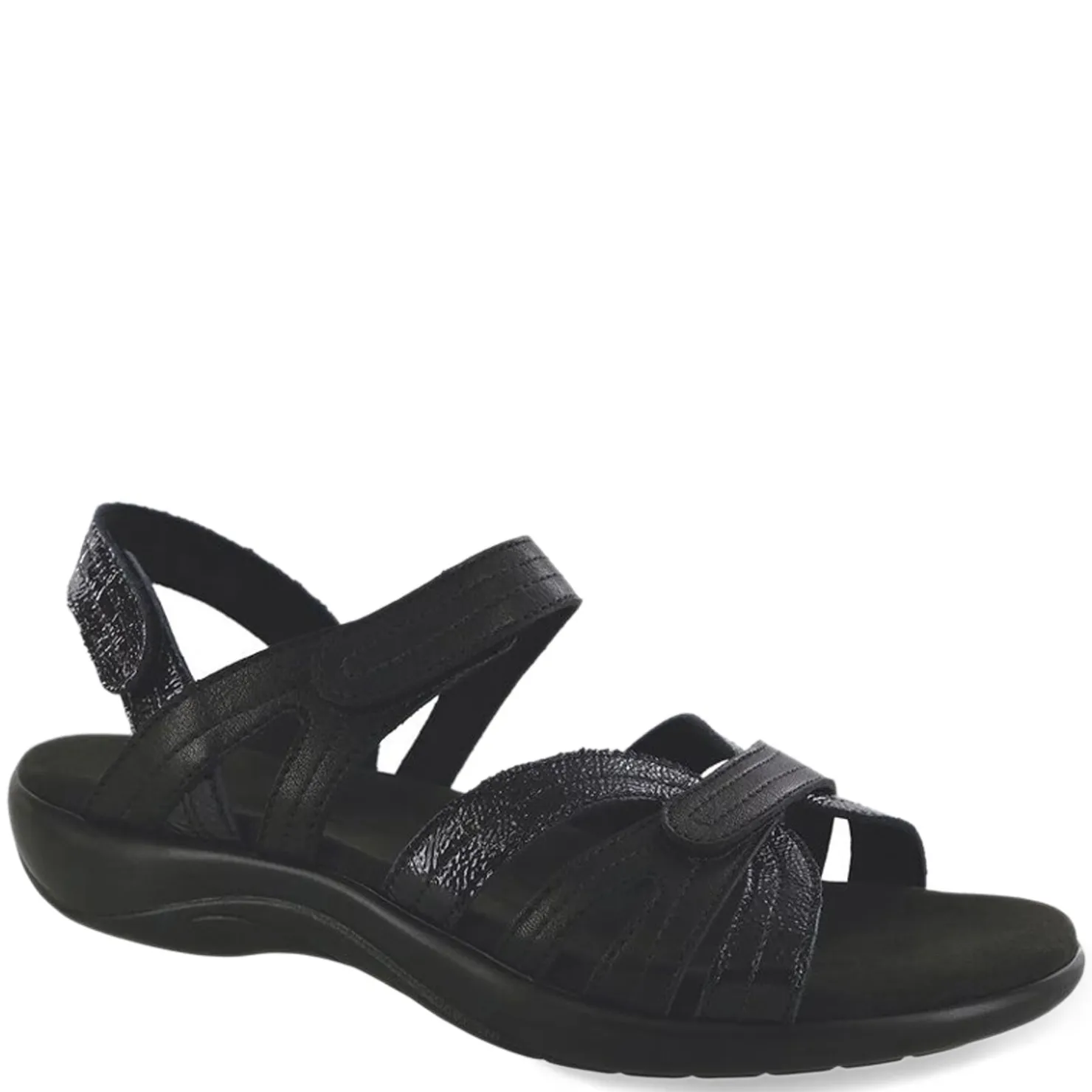 Footbed Sandals*SAS Women's , Pier Sandal Black Sand