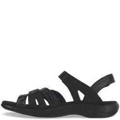 Footbed Sandals*SAS Women's , Pier Sandal Black Sand