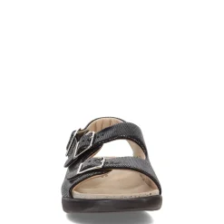 Footbed Sandals*SAS Women's , Relaxed Sandal Black Snake Print