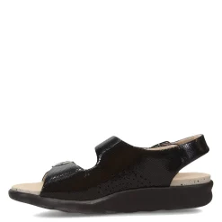 Footbed Sandals*SAS Women's , Relaxed Sandal Black Snake Print