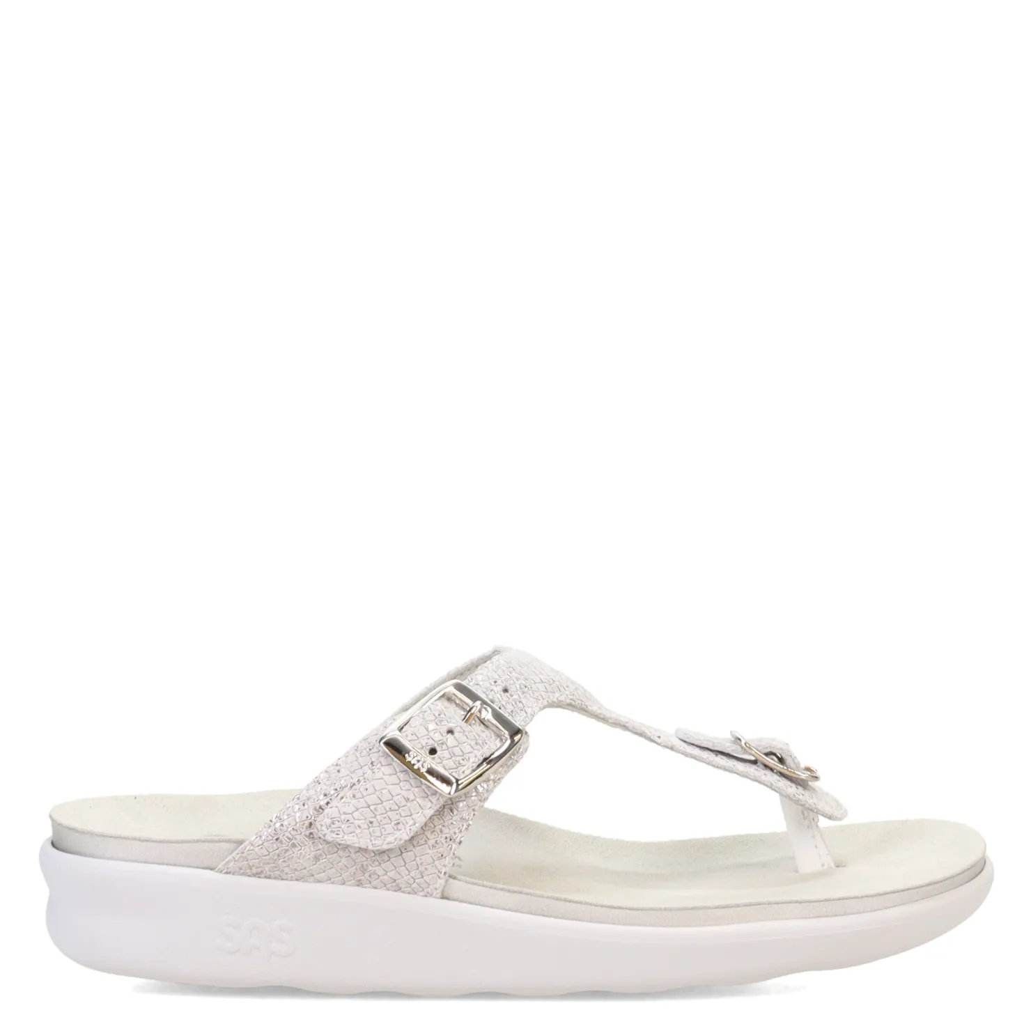Footbed Sandals*SAS Women's , Sanibel Thong Sandal Plata
