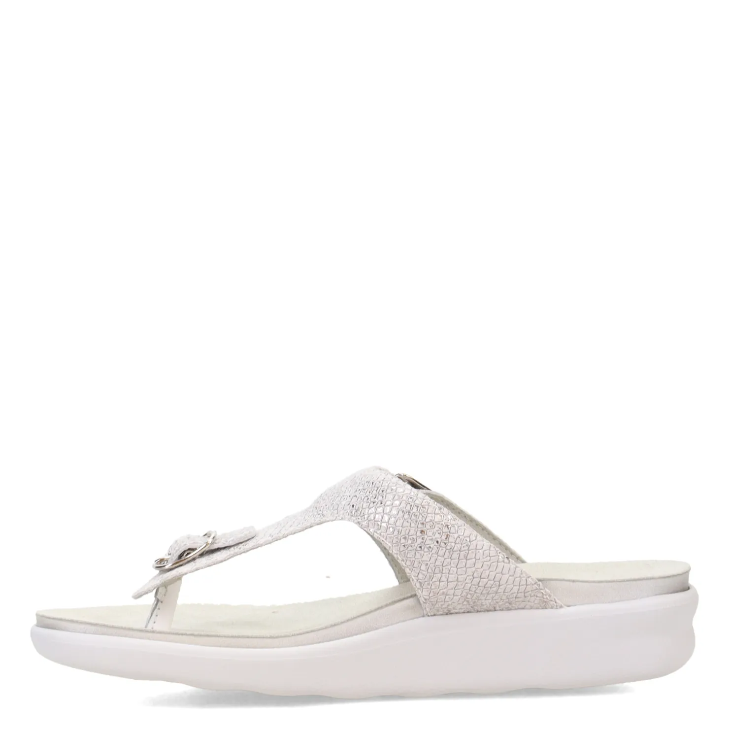 Footbed Sandals*SAS Women's , Sanibel Thong Sandal Plata