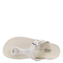Footbed Sandals*SAS Women's , Sanibel Thong Sandal Plata