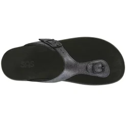 Footbed Sandals*SAS Women's , Sanibel Thong Sandal Smoke