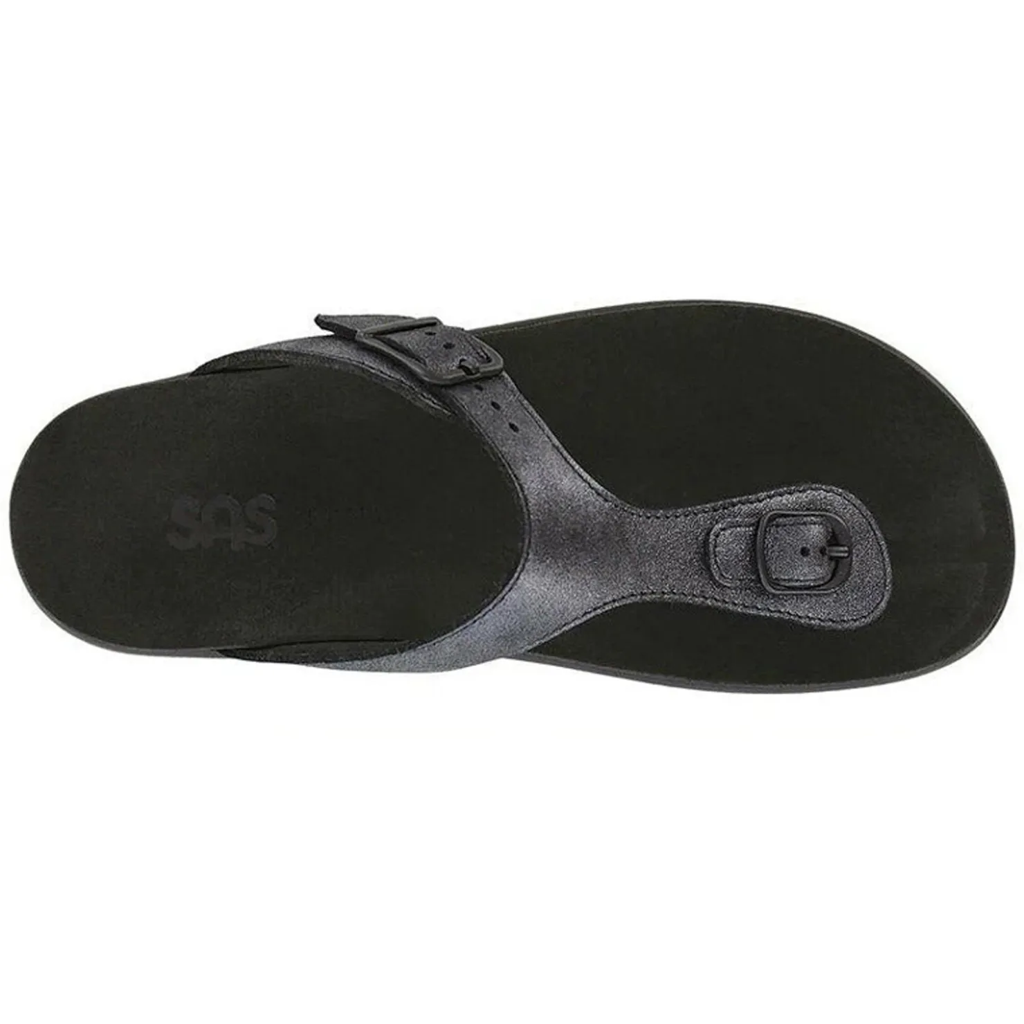 Footbed Sandals*SAS Women's , Sanibel Thong Sandal Smoke