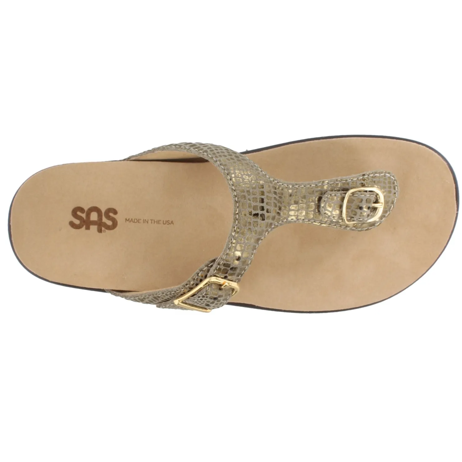 Footbed Sandals*SAS Women's , Sanibel T-Strap Slide Sandal Olive