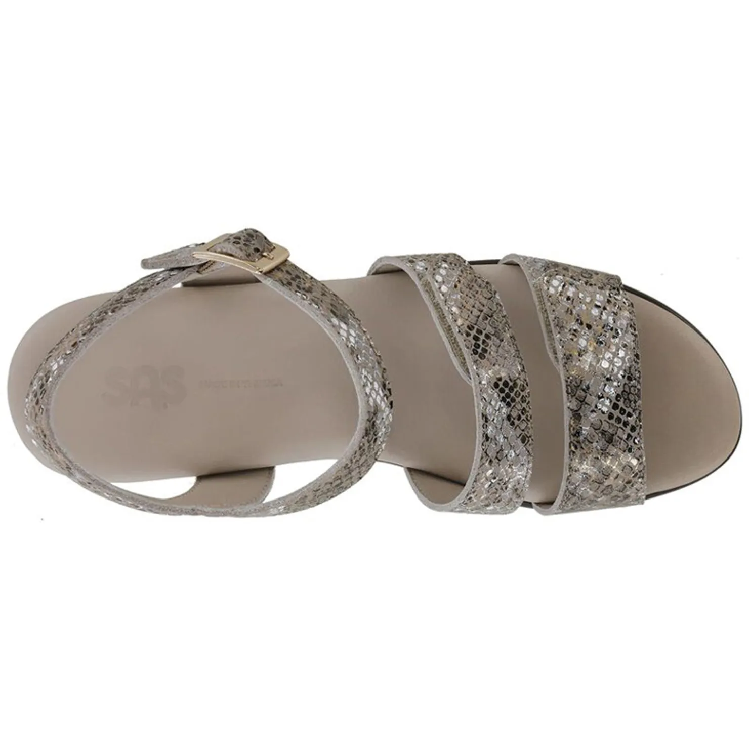 Heeled Sandals*SAS Women's , Savanna Sandal Gold Snake