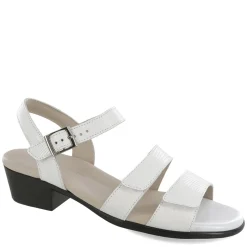 Heeled Sandals*SAS Women's , Savanna Sandal White Lizard Print