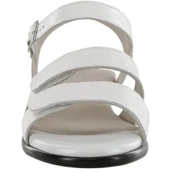 Heeled Sandals*SAS Women's , Savanna Sandal White Lizard Print