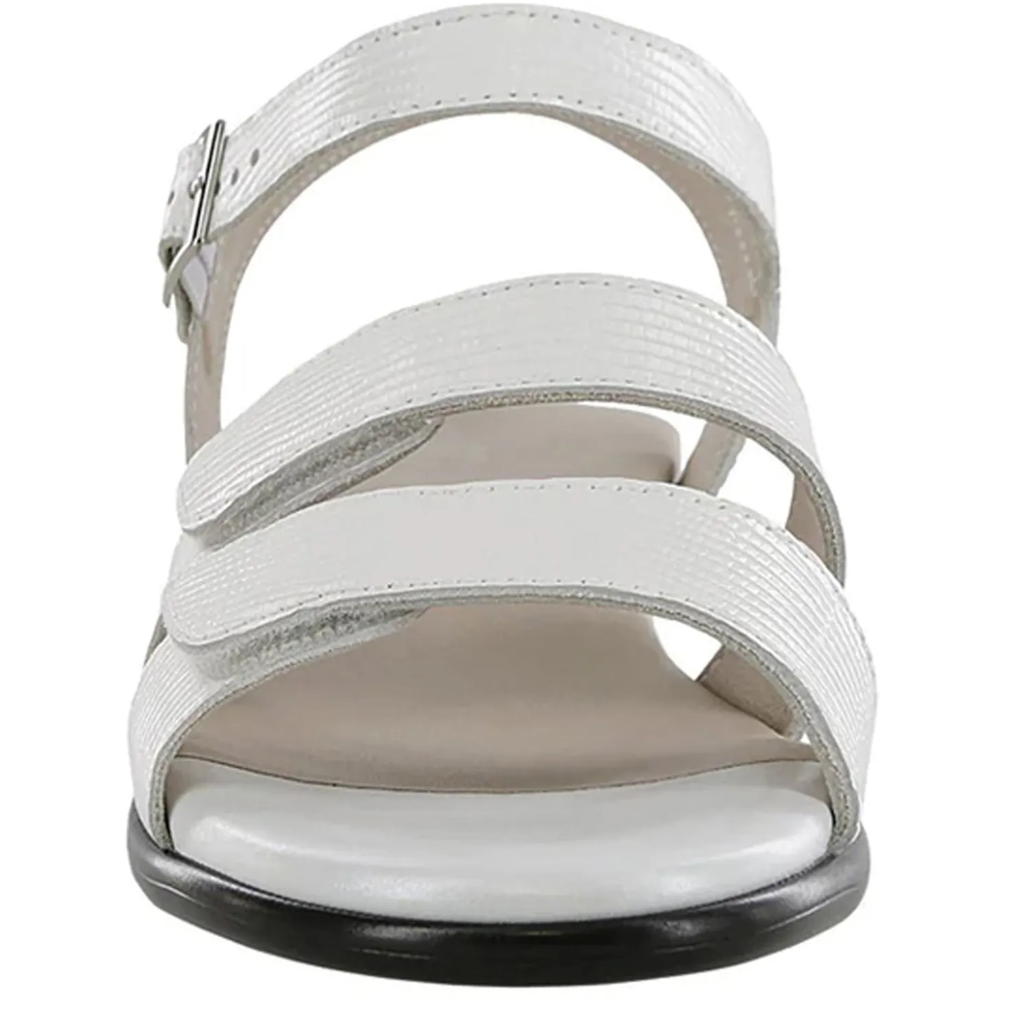 Heeled Sandals*SAS Women's , Savanna Sandal White Lizard Print