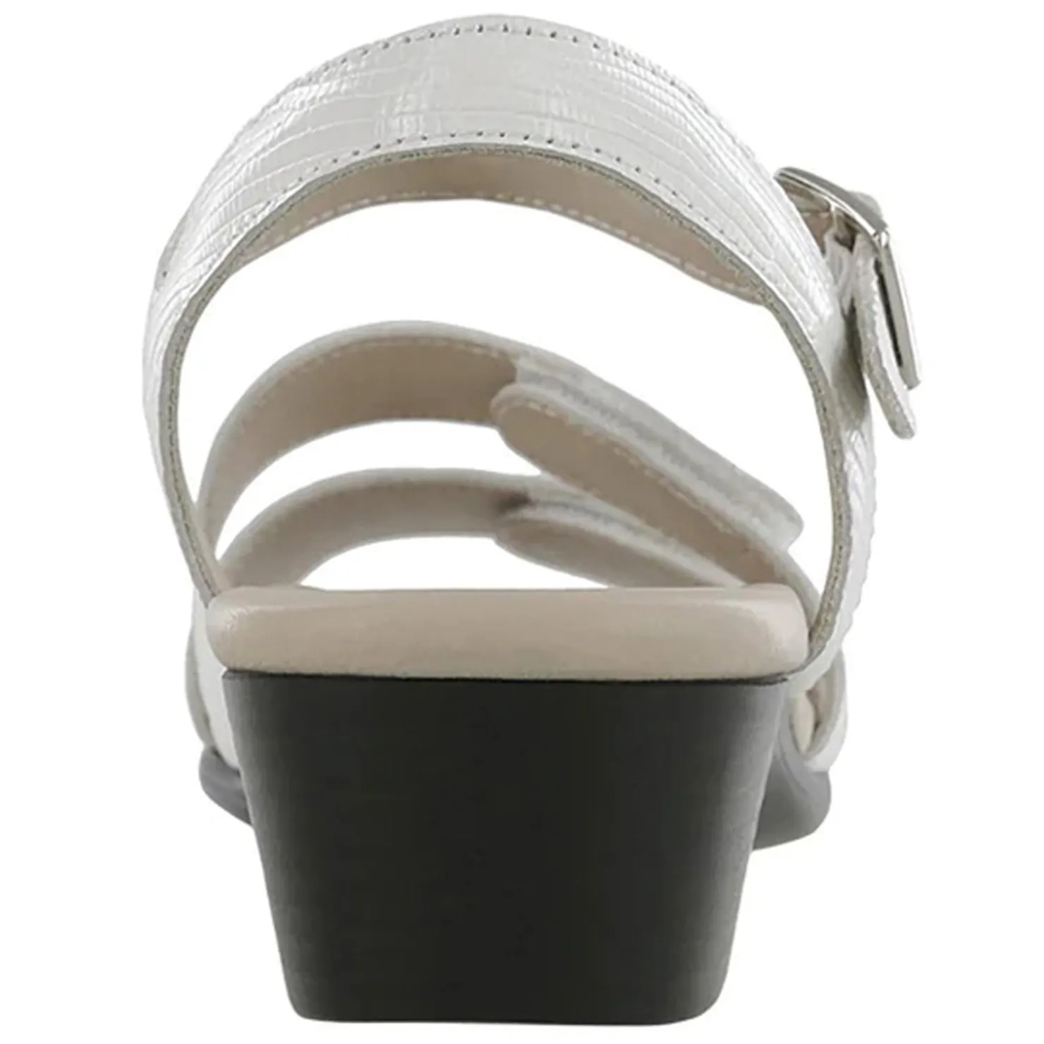 Heeled Sandals*SAS Women's , Savanna Sandal White Lizard Print