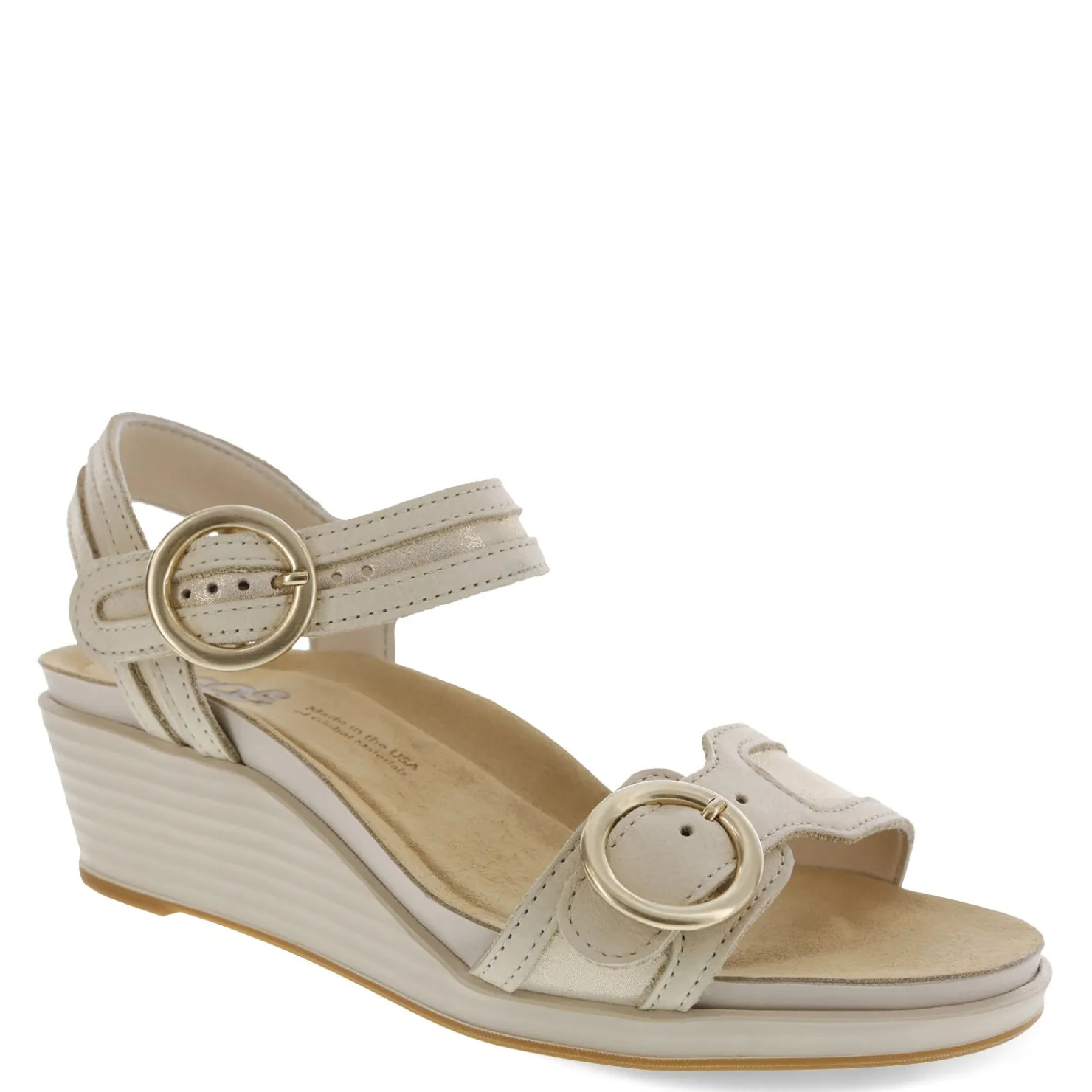 Footbed Sandals*SAS Women's , Seight Sandal Soft Gold