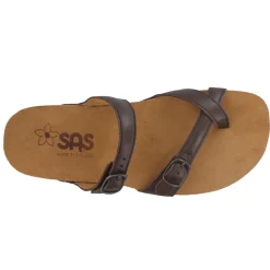 Footbed Sandals*SAS Women's , Shelly Toe Loop Slide Sandal Coffee